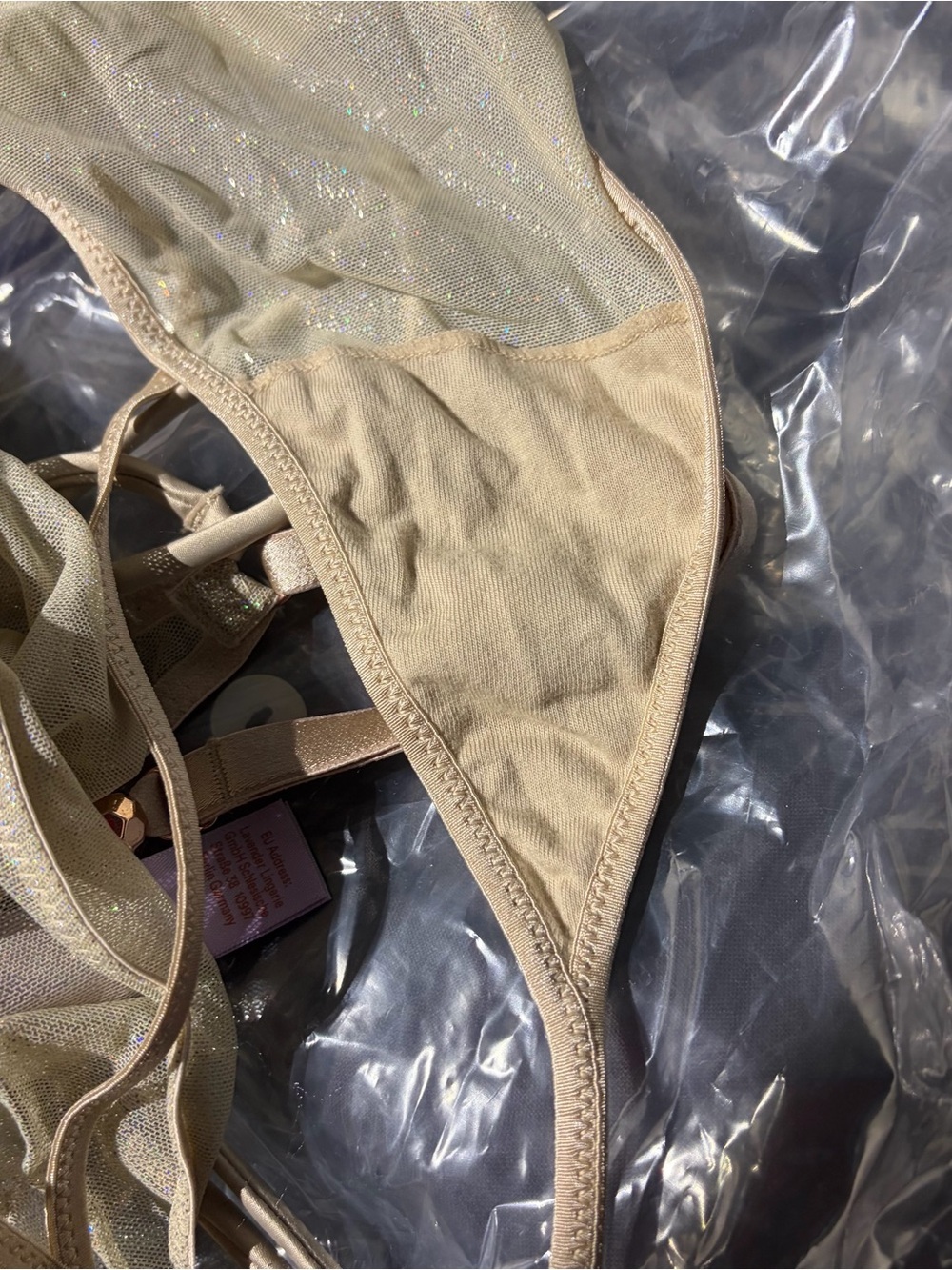 Savage x Fenty Gathered Mesh Strappy Teddy Size XL Iridescent Sunset Sexy 70s - Picture 7 of 7
